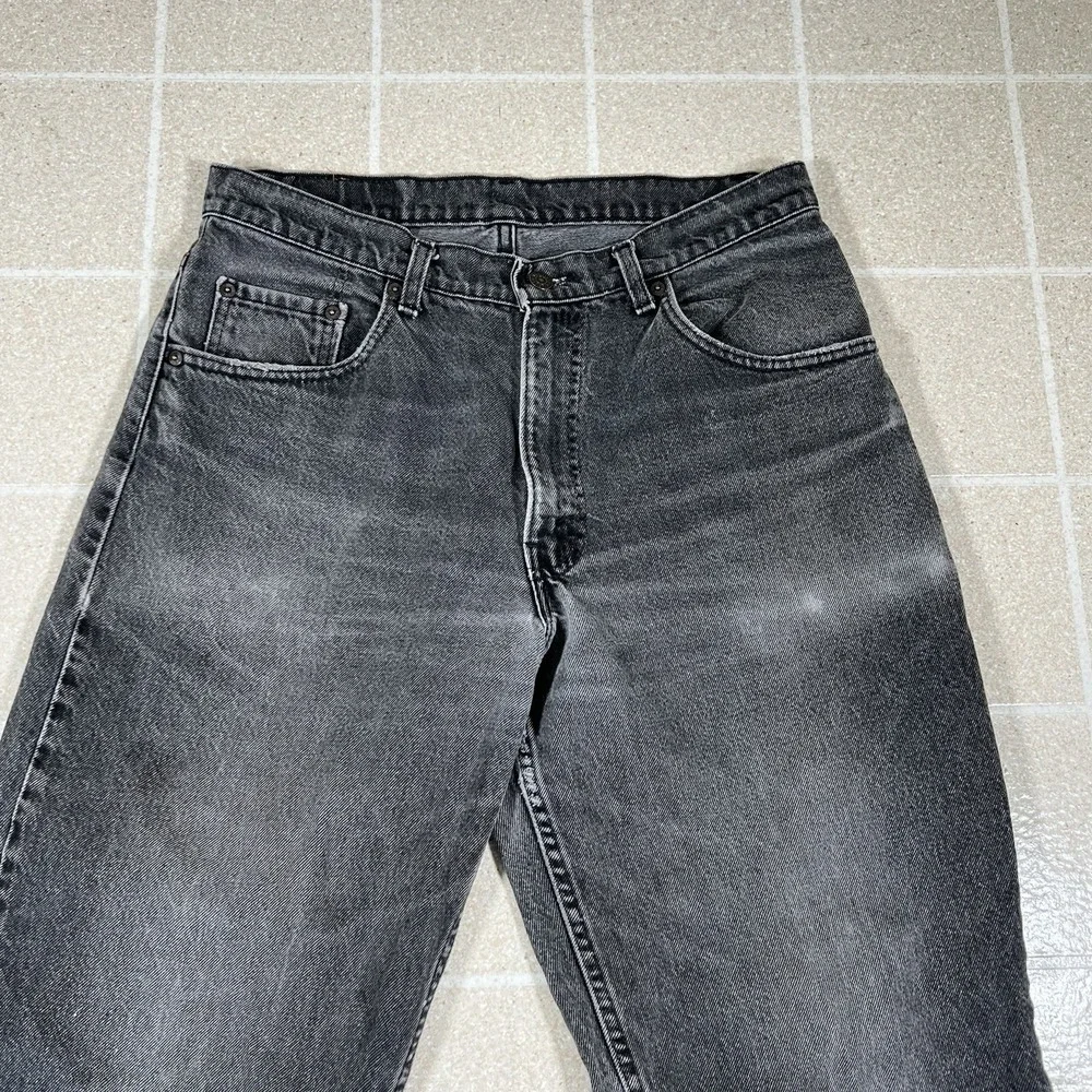 Vintage Levis 560 Jeans Mens 32x30 Black Loose Fit Tapered Leg Made in USA 90s